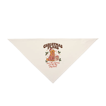 Christmas Plans Dog Bandana | Wear the Pajamas, Pet the Dog, Stay Home
