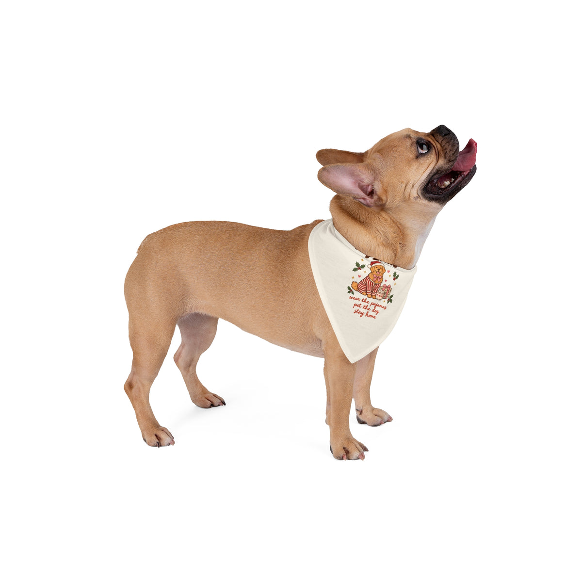 Christmas Plans Dog Bandana | Wear the Pajamas, Pet the Dog, Stay Home