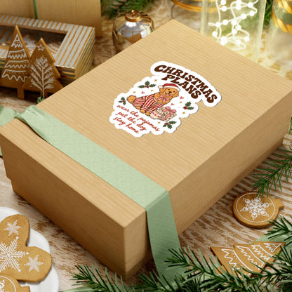 Christmas Plans Dog Stickers | Wear the Pajamas, Pet the Dog, Stay Home