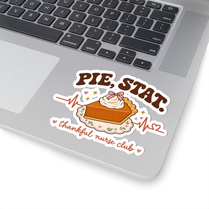 Pie Stat Nurse Stickers | Thankful Nurse Club Thanksgiving