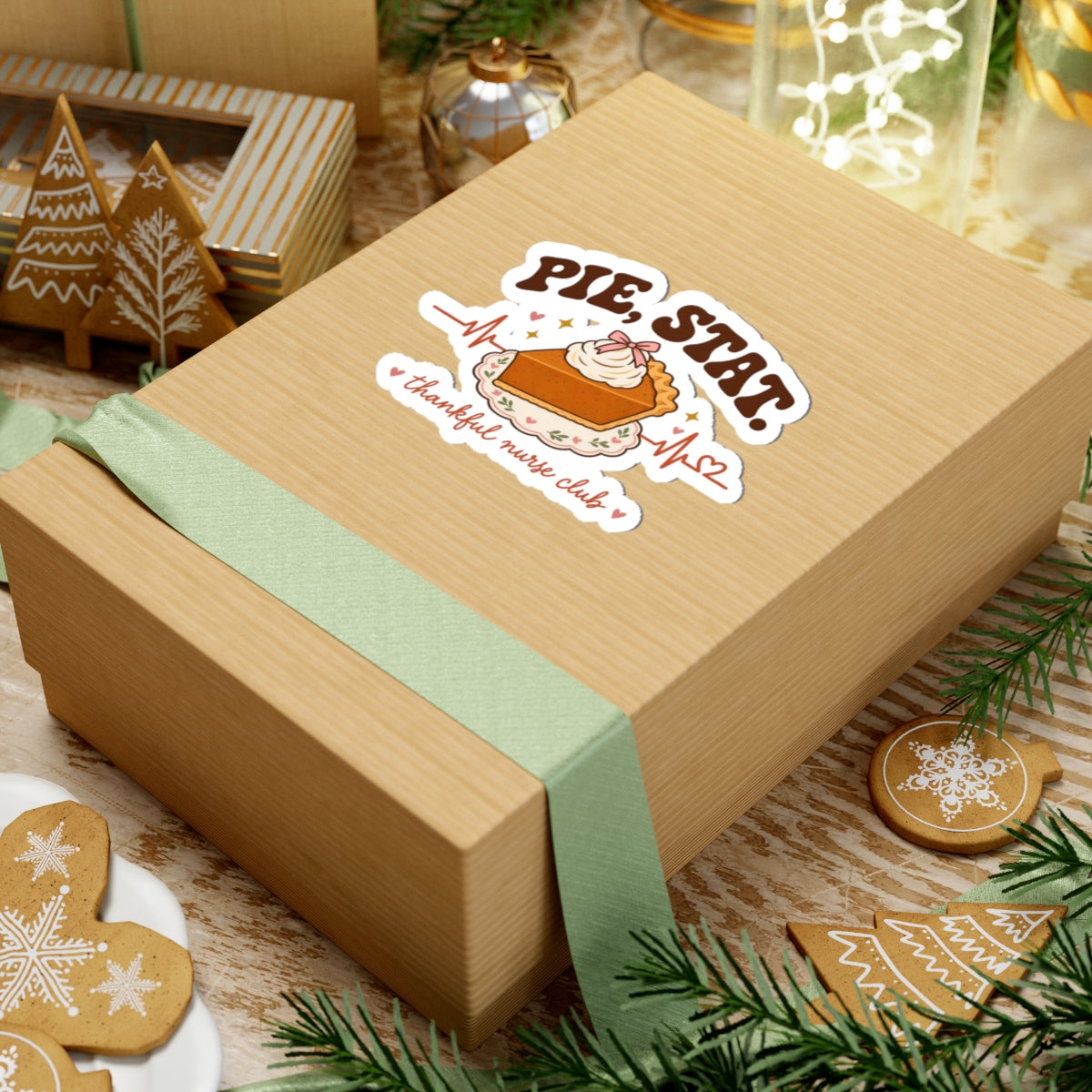 Pie Stat Nurse Stickers | Thankful Nurse Club Thanksgiving