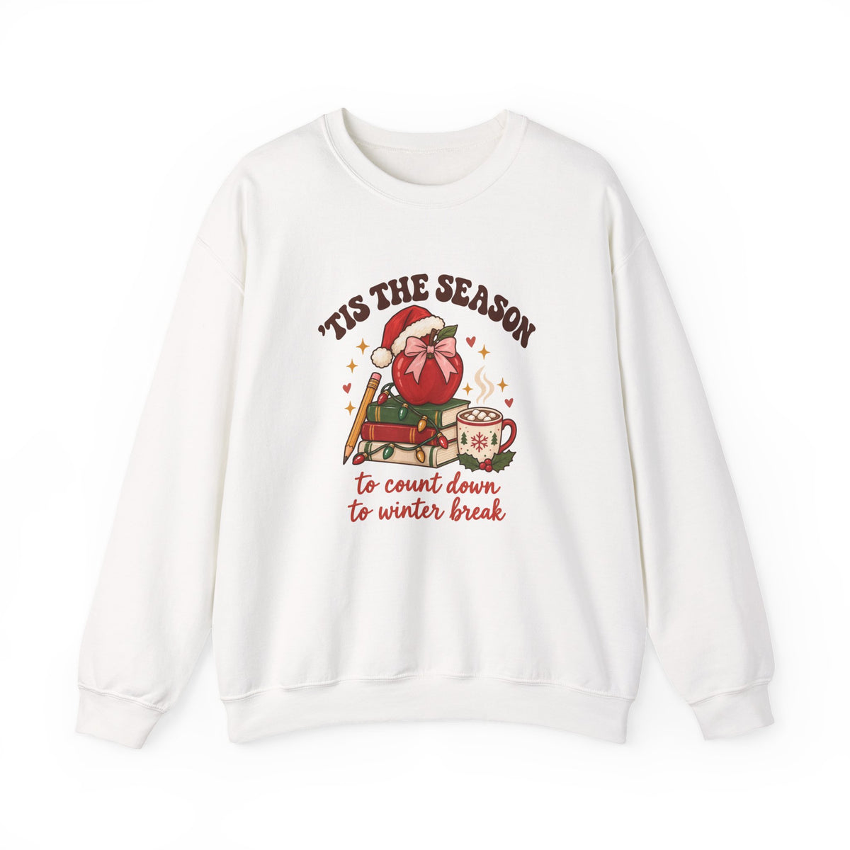 Tis the Season Teacher Crewneck Sweatshirt | Counting Down to Winter Break Christmas