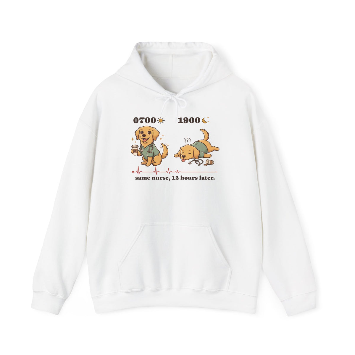 0700 1900 Nurse Hoodie | Same Nurse, 12 Hours Later