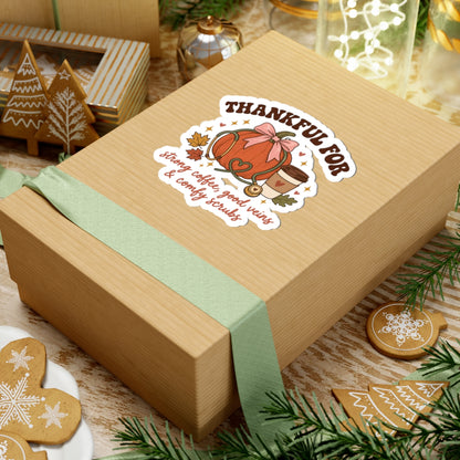 Thankful Nurse Stickers | Strong Coffee, Good Veins & Comfy Scrubs