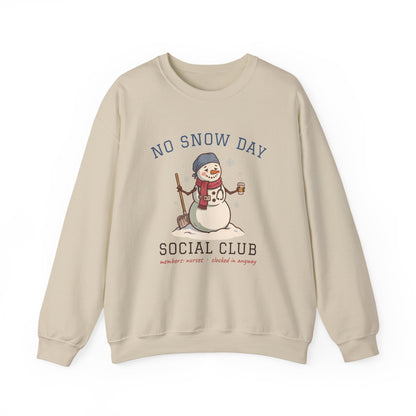No Snow Day Social Club Nurse Crewneck Sweatshirt | Clocked In Anyway