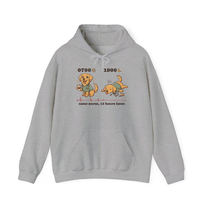 0700 1900 Nurse Hoodie | Same Nurse, 12 Hours Later