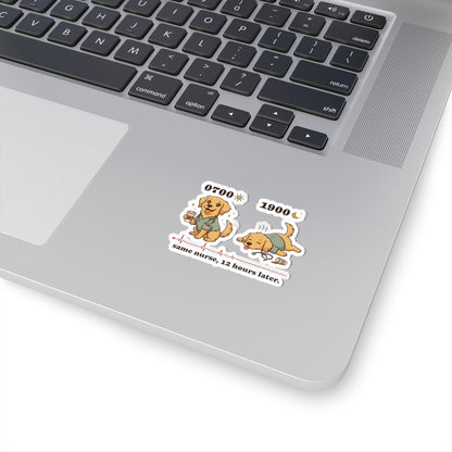 0700 1900 Nurse Stickers | Same Nurse, 12 Hours Later