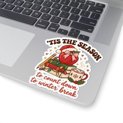 Tis the Season Teacher Stickers | Counting Down to Winter Break Christmas