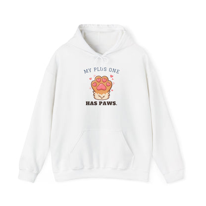 My Plus One Has Paws Hoodie | Cute Paw Print Dog Mom