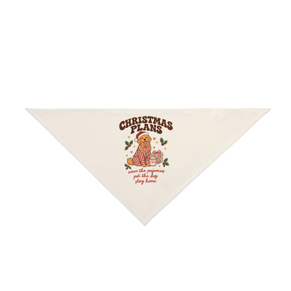 Christmas Plans Dog Bandana | Wear the Pajamas, Pet the Dog, Stay Home