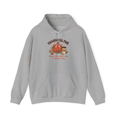 Thankful Nurse Hoodie | Strong Coffee, Good Veins & Comfy Scrubs