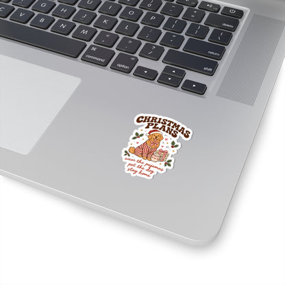 Christmas Plans Dog Stickers | Wear the Pajamas, Pet the Dog, Stay Home