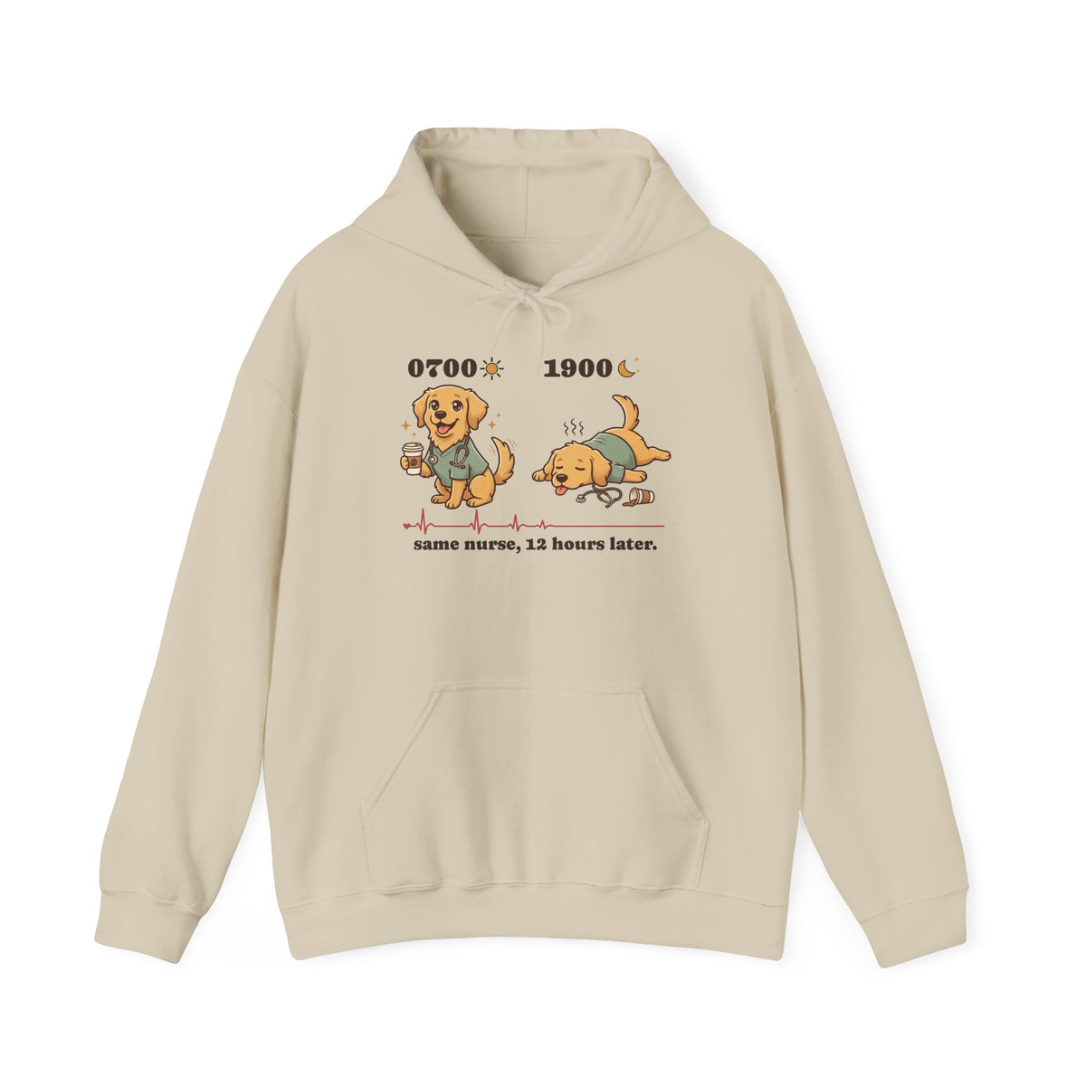 0700 1900 Nurse Hoodie | Same Nurse, 12 Hours Later